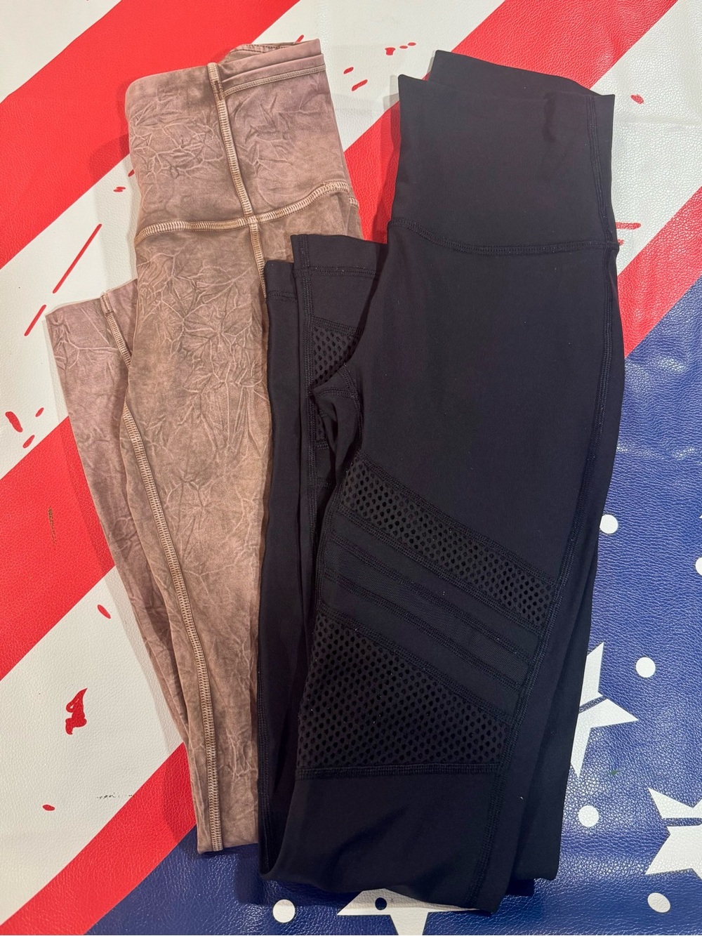 lululemon athletica Black & Brown High-Rise Leggings Pair two pairs Size 2